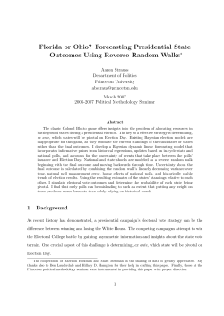 Florida or Ohio? Forecasting Presidential State Outcomes Using