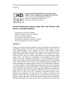 Sexual Dysfunction among Latino men and women with poorly