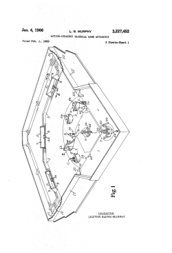 Action-strategy baseball game apparatus
