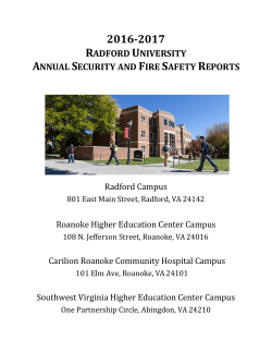 radford university annual security and fire safety reports