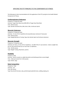 APPLYING THE FITT PRINCIPLE TO THE COMPONENTS OF