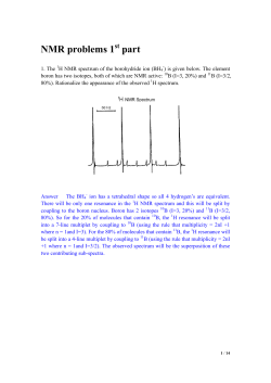NMR problems 1 part