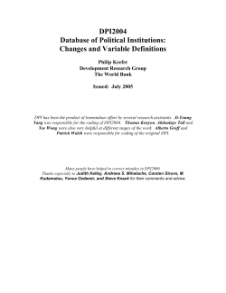 DPI2004 Database of Political Institutions