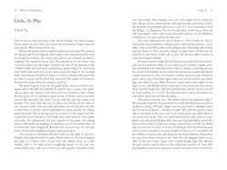 Girls, At Play - Bellevue Literary Review
