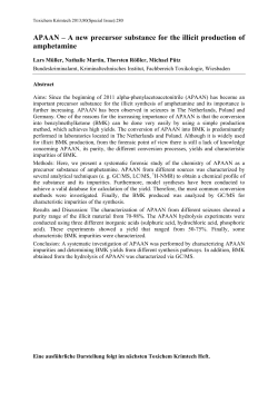 A new precursor substance for the illicit production of amphetamine
