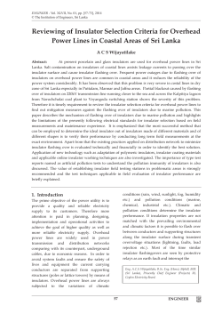 Reviewing of Insulator Selection Criteria for Overhead Power Lines
