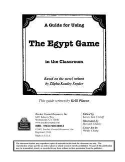 The Egypt Game - Wieser Educational!