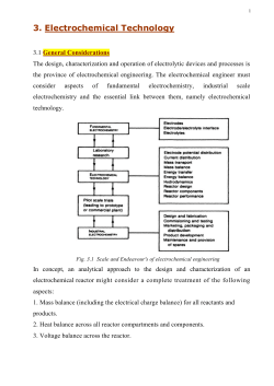 3. Electrochemical Technology