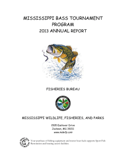 2013 MDWFP Bass Tournament Report