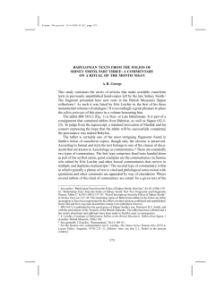 173 BABYLONIAN TEXTS FROM THE FOLIOS OF SIDNEY SMITH