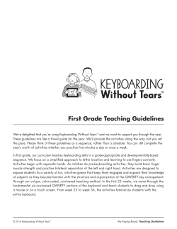 First Grade Teaching Guidelines