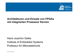 Architekturen und Einsatz von FPGAs mit integrierten