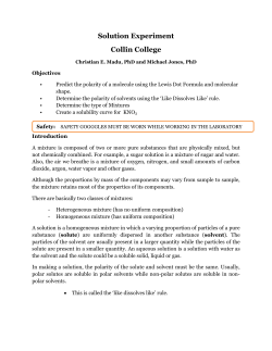 Solution Experiment Collin College