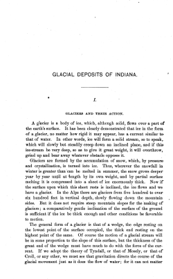 GLACIAL DEPOSITS OF INDIANA .