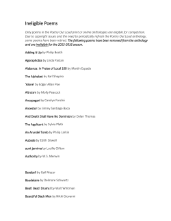 Ineligible Poems