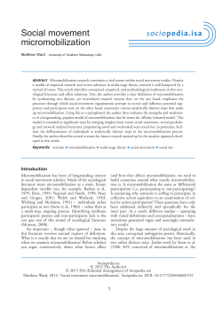 Social movement micromobilization