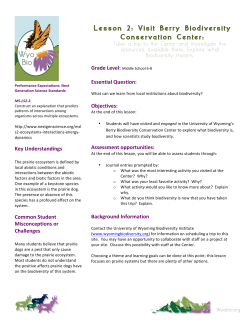 Lesson 2: Visit Berry Biodiversity Conservation Center