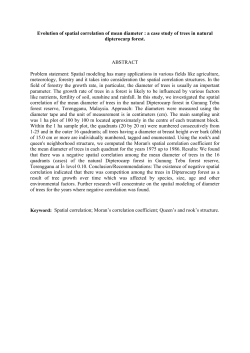 Evolution of spatial correlation of mean diameter : a case study of
