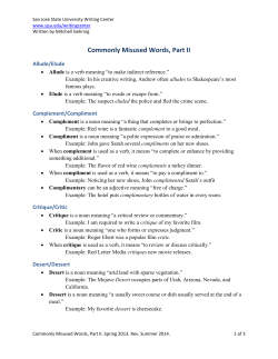 Commonly Misused Words, Part II