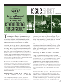 Issue Sheet: CTE`s Role in Energy and Environmental