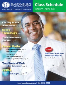 Class Schedule - Spartanburg Community College