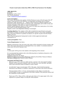 French Avant-Garde Artists from 1905 to 1960: From Fauvism