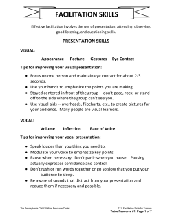 facilitation skills - Pennsylvania Child Welfare Resource Center