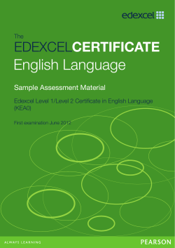English Language - Edexcel