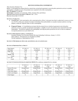 REVENUE ESTIMATING CONFERENCE TAX: Insurance Premium