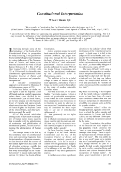 Constitutional Interpretation