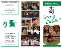 Interested in... - St. Thomas Aquinas Parish