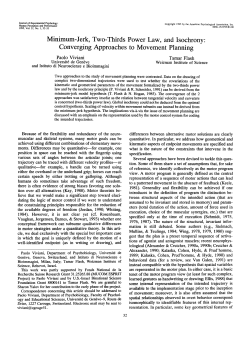 Minimum-Jerk, Two-Thirds Power Law, and Isochrony: Converging