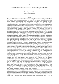 1 A Tell-Tale Thriller: An Intertextual and Structural Insight into Poe`s