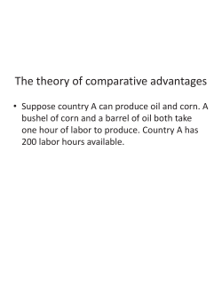 The theory of comparative advantages
