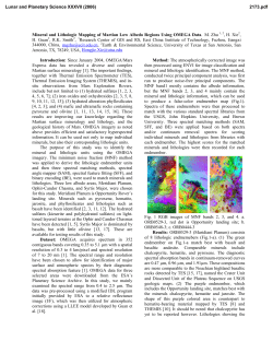 Mineral and Lithologic Mapping of Martian Low Albedo Regions