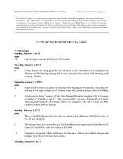 Tihen Notes - 1922 Wichita Eagle