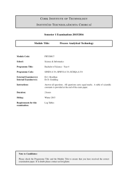 SPHYS_8_Y4 PHYS8017 Process Analytical Technology