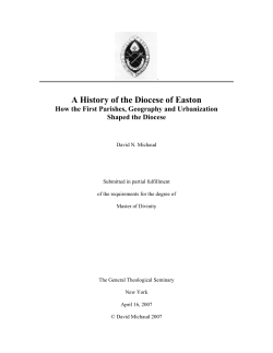 A History of the Diocese of Easton
