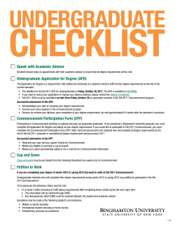 Speak with Academic Advisor Undergraduate