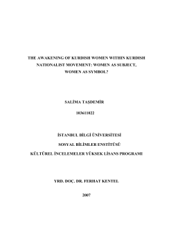 ii) Position of Kurdish Women in the Nationalist Discourse from a