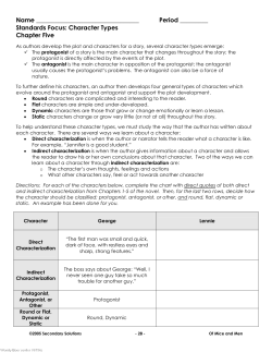 Character Types Chapter Five