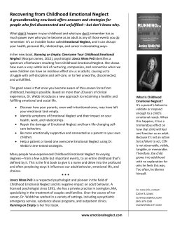 Recovering from Childhood Emotional Neglect