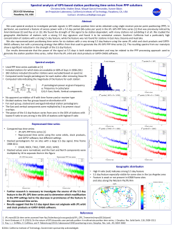 Spectral analysis of GPS-‐based sta on posi oning me