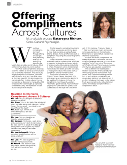 Offering Compliments Across Cultures