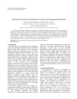 Structural and electrical properties of nano
