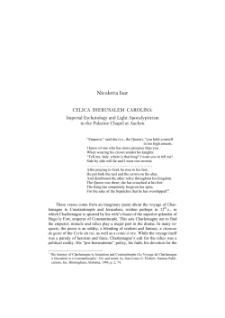Celica Iherusalem Carolina: Imperial Eschatology and Light