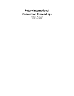 Rotary International Convention Proceedings
