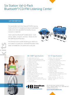 Six Station Val-U-Pack Bluetooth&reg;/CD/FM Listening Center
