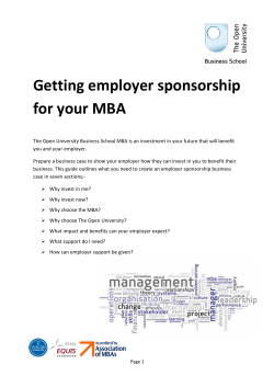 Getting employer sponsorship for your MBA