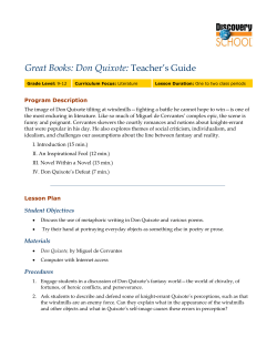 Don Quixote: Teacher`s Guide
